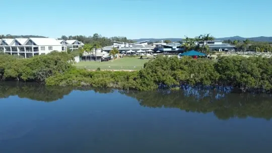 Davistown RSL seen across the water